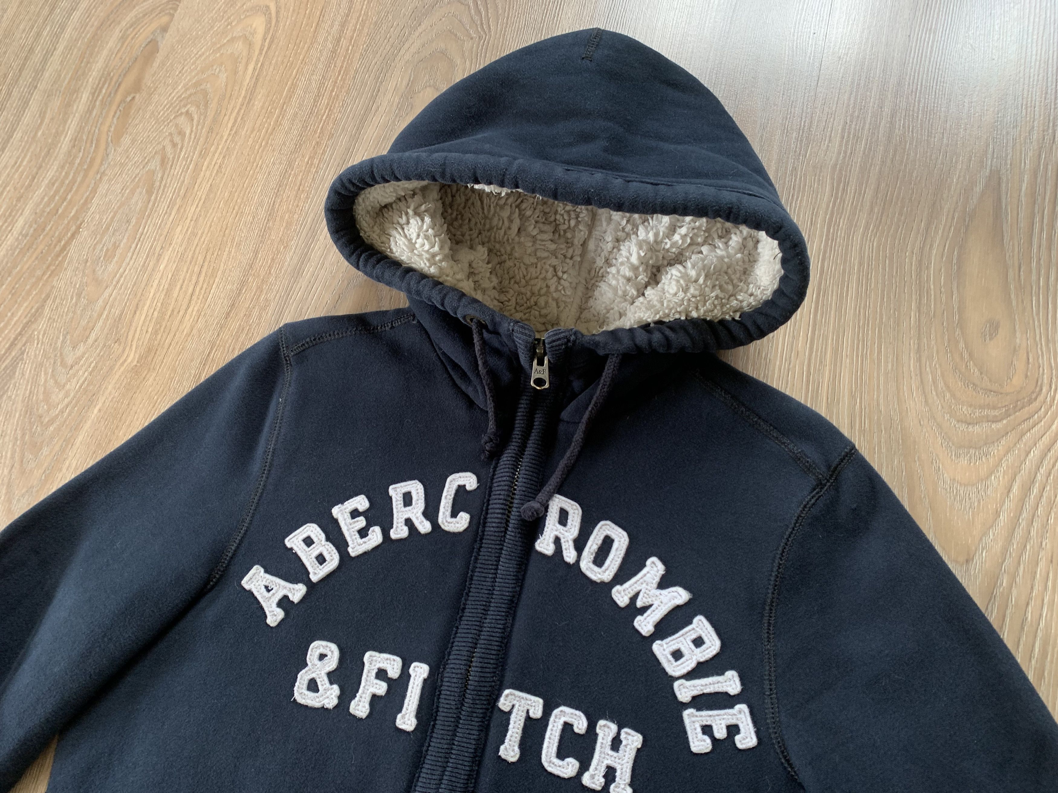 Abercrombie & Fitch × Japanese Brand Abercrombie & Fitch Heavy Womens Zip Sherpa Hoodie Size L / US 10 / IT 46 - 5 Thumbnail