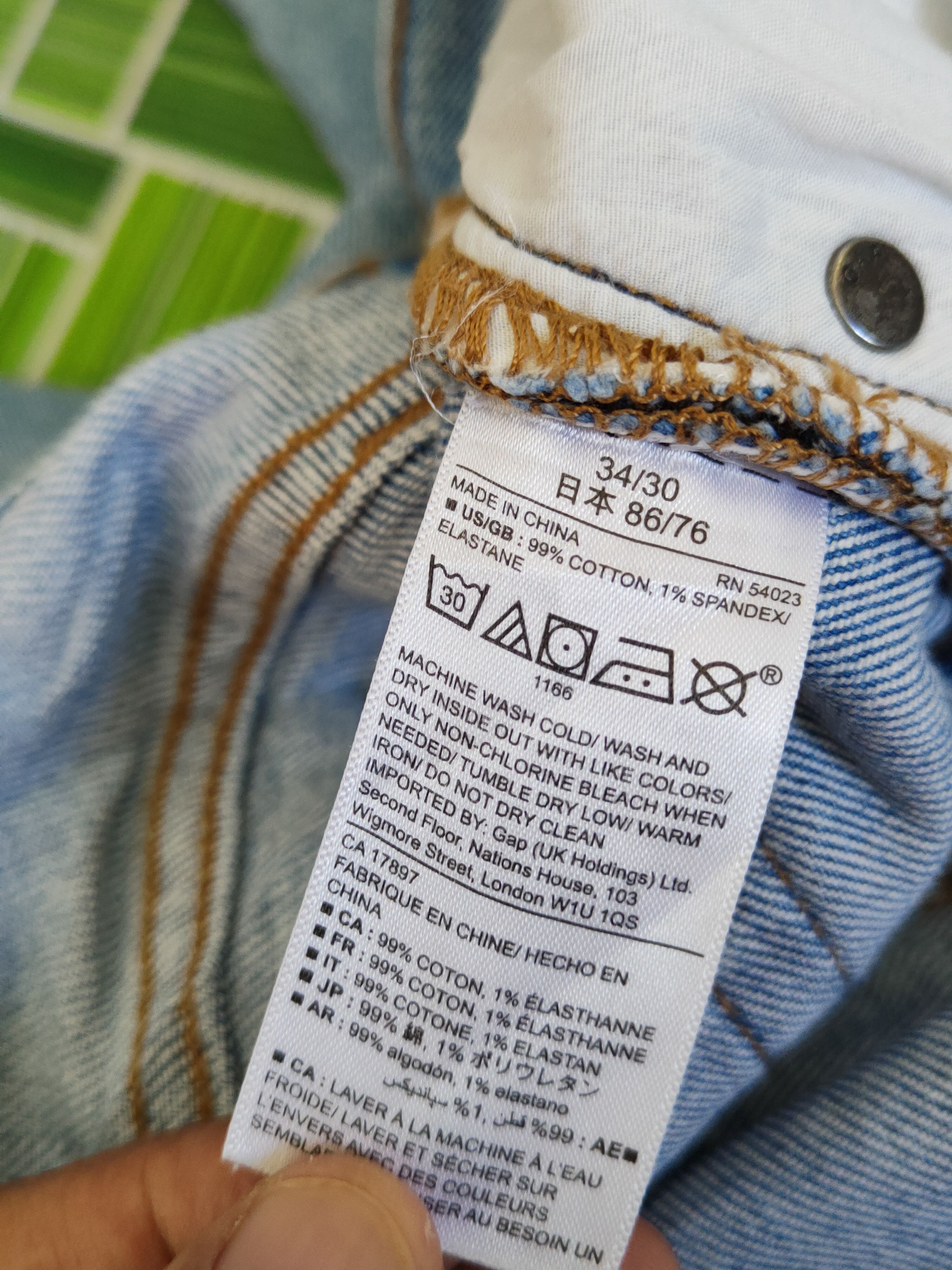Gap Gap Blue Faded Distressed Ripped Slim Stretch Jeans #S1680 Size US 34 / EU 50 - 13 Thumbnail