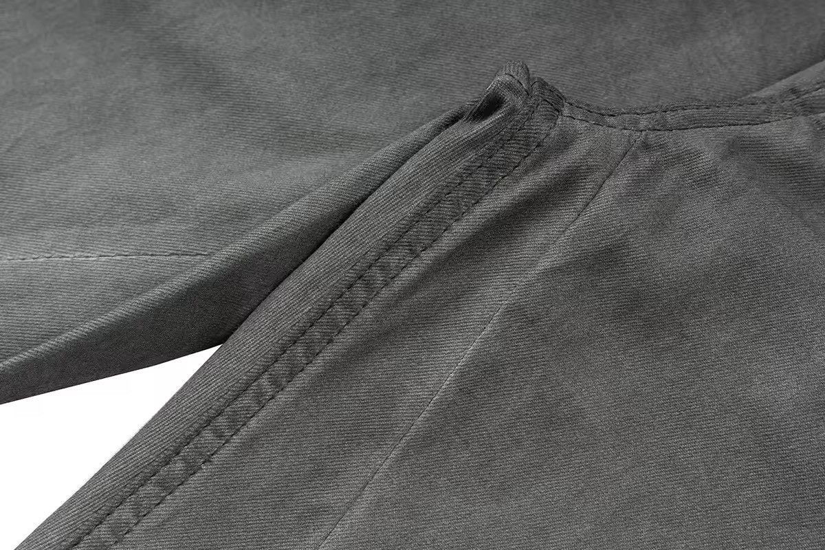 Jean Distressed grey flared straight baggy design jeans Size US 33 - 4 Thumbnail