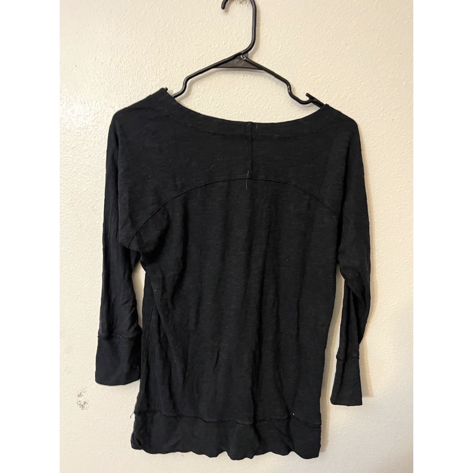 Calvin Klein Calvin Klein Women's Blouse Scoop Neck Pleated Shirt 3/4 Sleeve Gray Medium Classic Size M / US 6-8 / IT 42-44 - 3 Thumbnail
