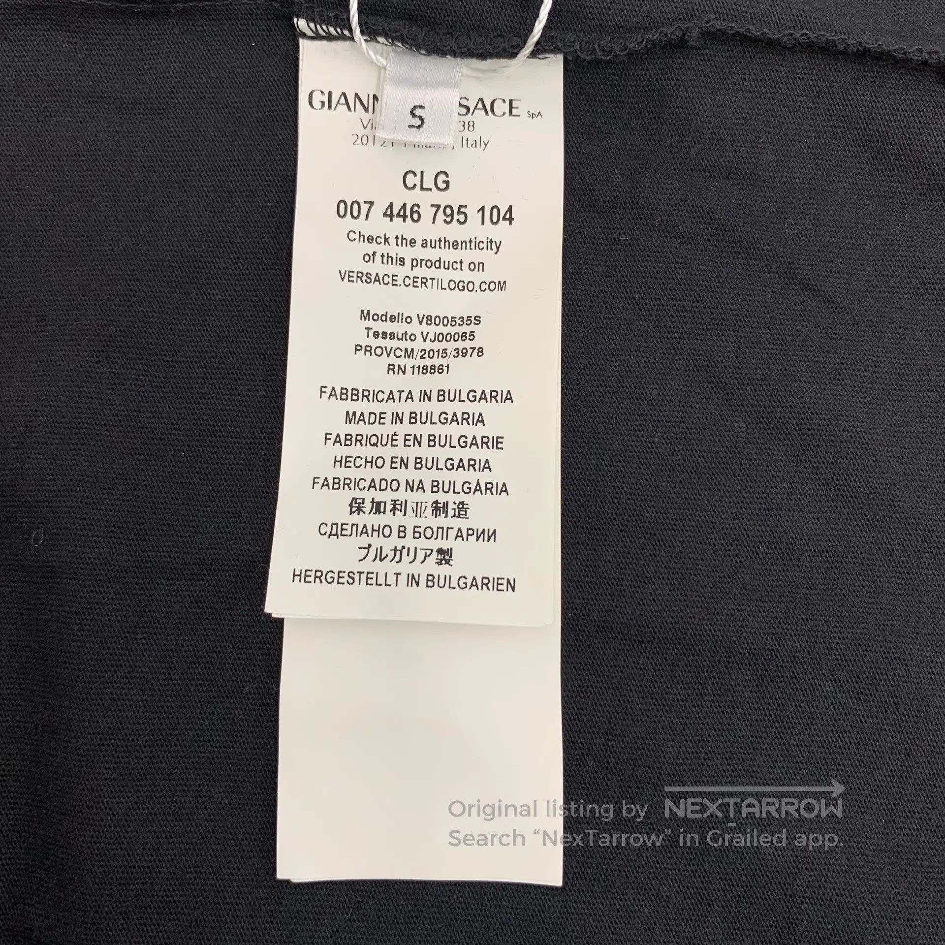 Versace Versace Black pattern stud design cotton crew neck short s Size US S / EU 44-46 / 1 - 7 Thumbnail