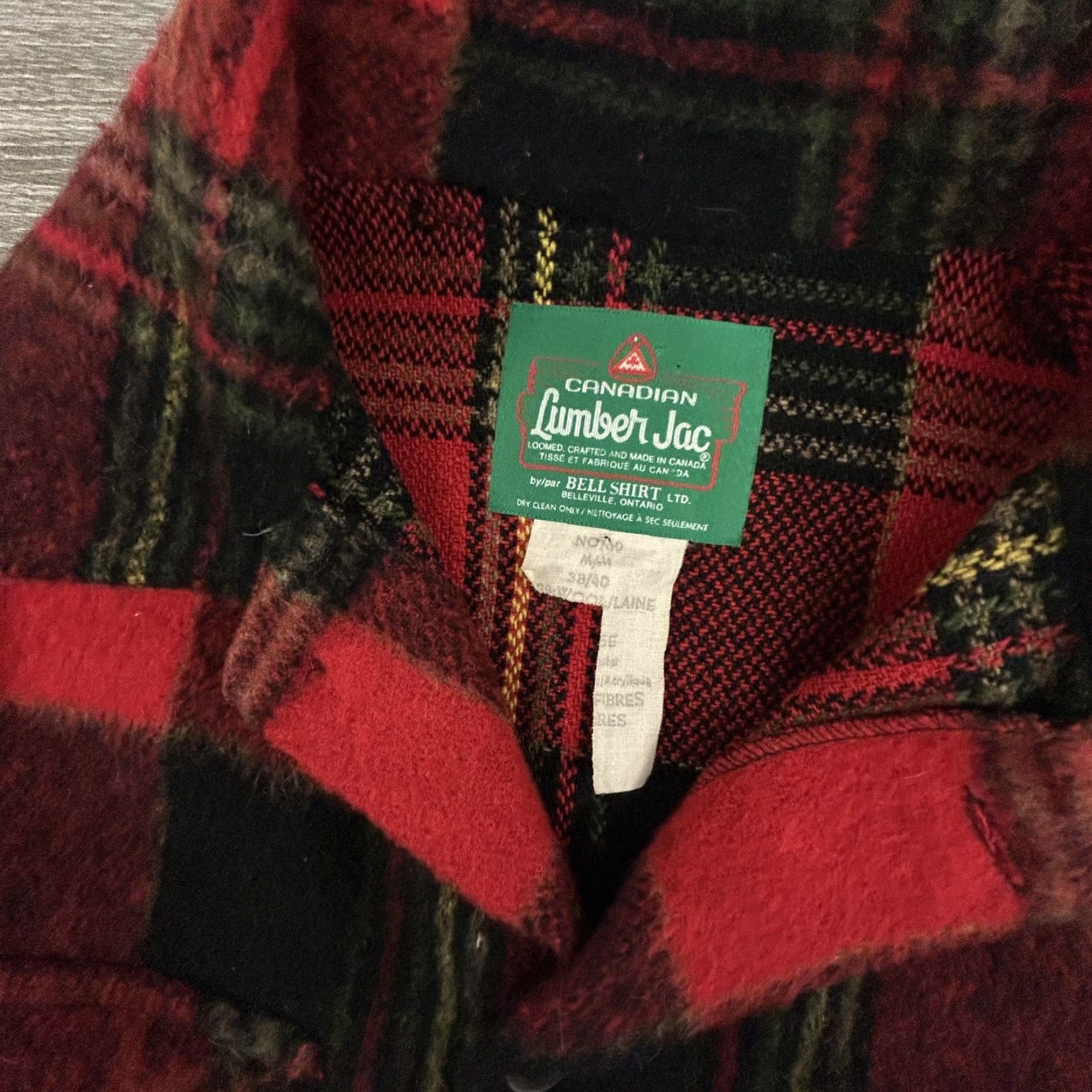 Lumberjack VINTAGE Canadian Lumber Jac Shirt Jacket Mens M Wool Buffalo Plaid 50s 60s Size US M / EU 48-50 / 2 - 7 Thumbnail