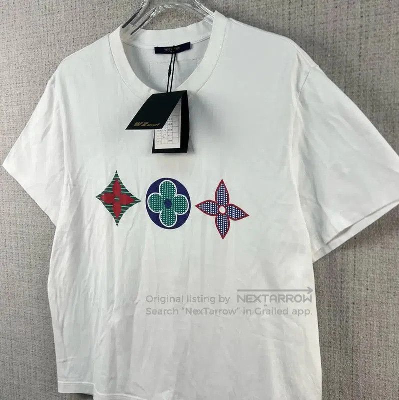 Louis Vuitton Louis Vuitton White Printed Cotton T-Shirt . Size US XL / EU 56 / 4 - 3 Thumbnail