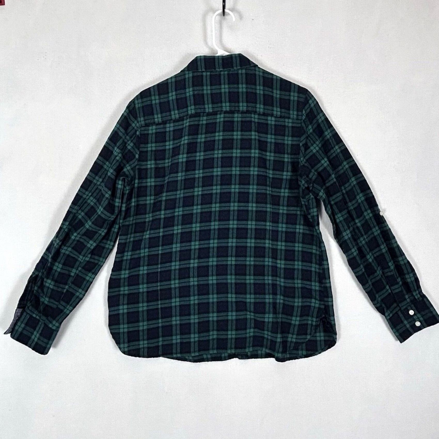 Tommy Hilfiger Tommy Hilfiger Plaid Button-Up Shirt Mens L Green Casual Preppy Top Size US L / EU 52-54 / 3 - 5 Thumbnail