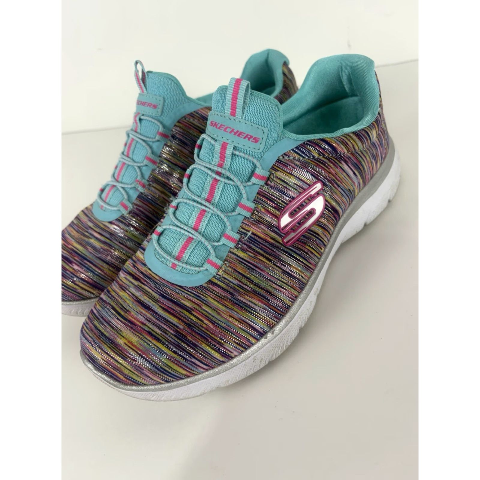 SKECHERS Skechers Memory Foam Slip On Sneakers Womens Size 8W Skechers Wide Fit Casual Athletic Walking Shoes Size US 8 / IT 38 - 2 Thumbnail