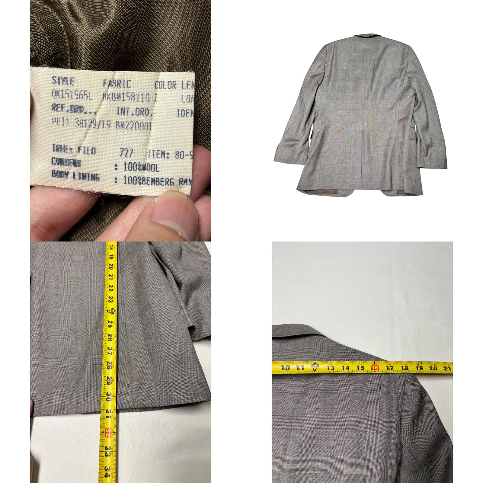 Brooks Brothers Brooks Brothers Blazer Men 42L Wool Plaid Gray 1818 Fitzgerald 1818 Blazer Italy Button Lined Tweed Suit Jacket Size 42R - 8 Thumbnail