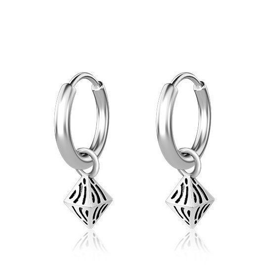 Jewelry × Sterling Silver One pairs Vibe Earrings Gothic Punk Chrome Jewelry Spike Size ONE SIZE - 6 Thumbnail