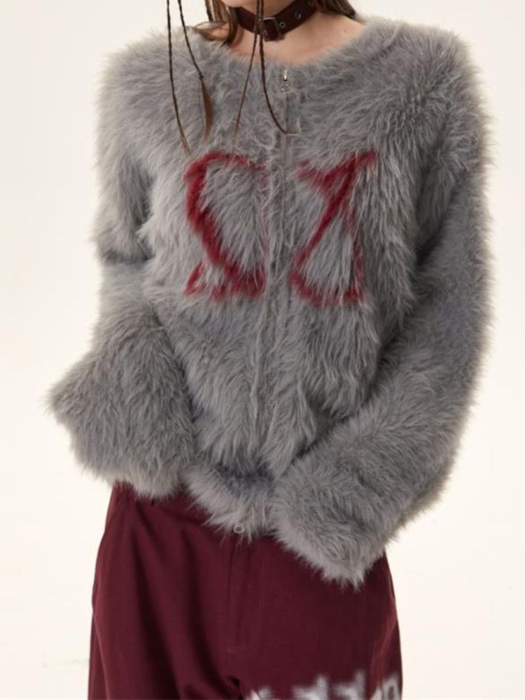 Japanese Brand × Vintage Fluffy Design Loose Street Cardigan Size S / US 4 / IT 40 - 1 Thumbnail
