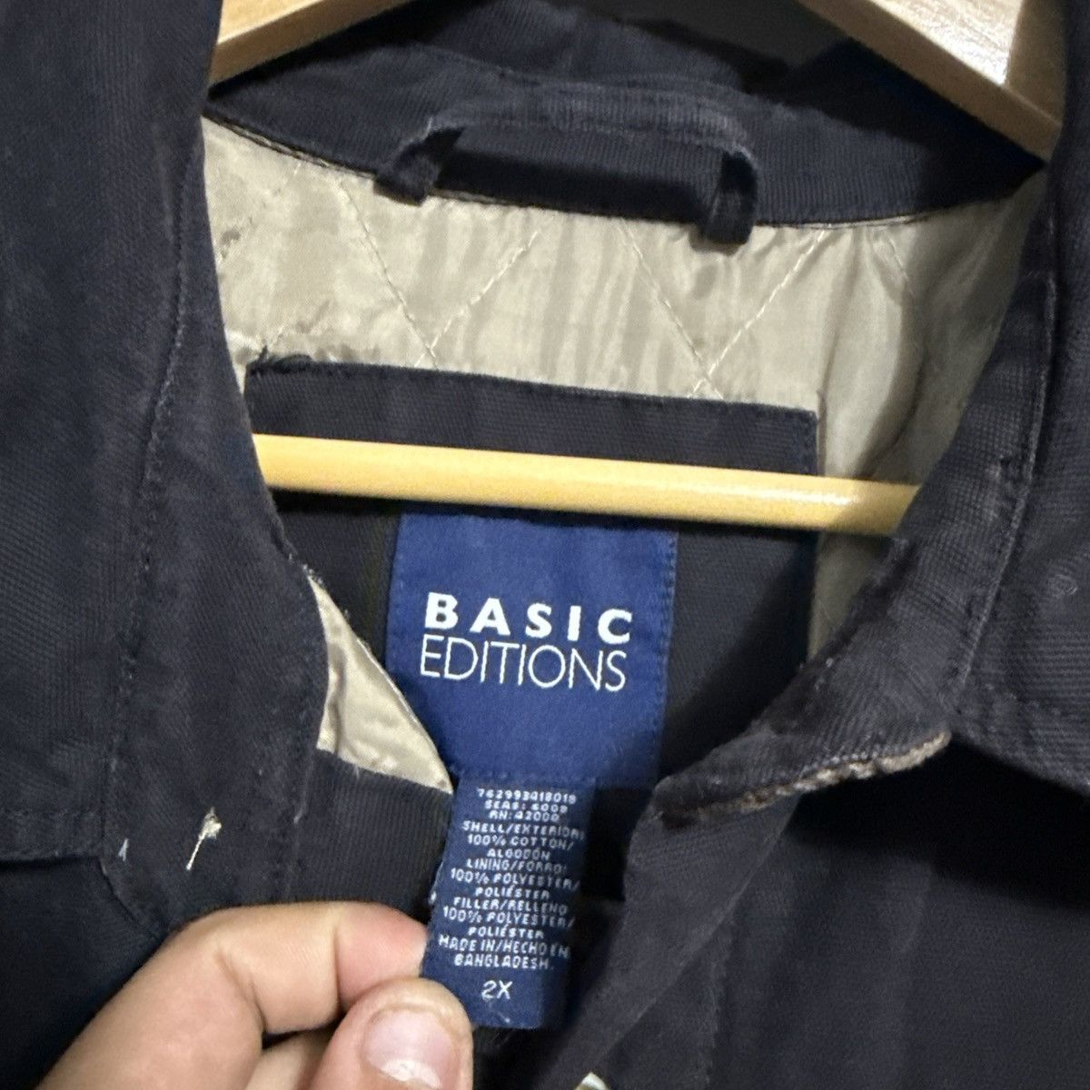 Basic Editions Basic Editions Men XXL Jacket Coat Button Up Long Sleeve Size US XXL / EU 58 / 5 - 3 Thumbnail