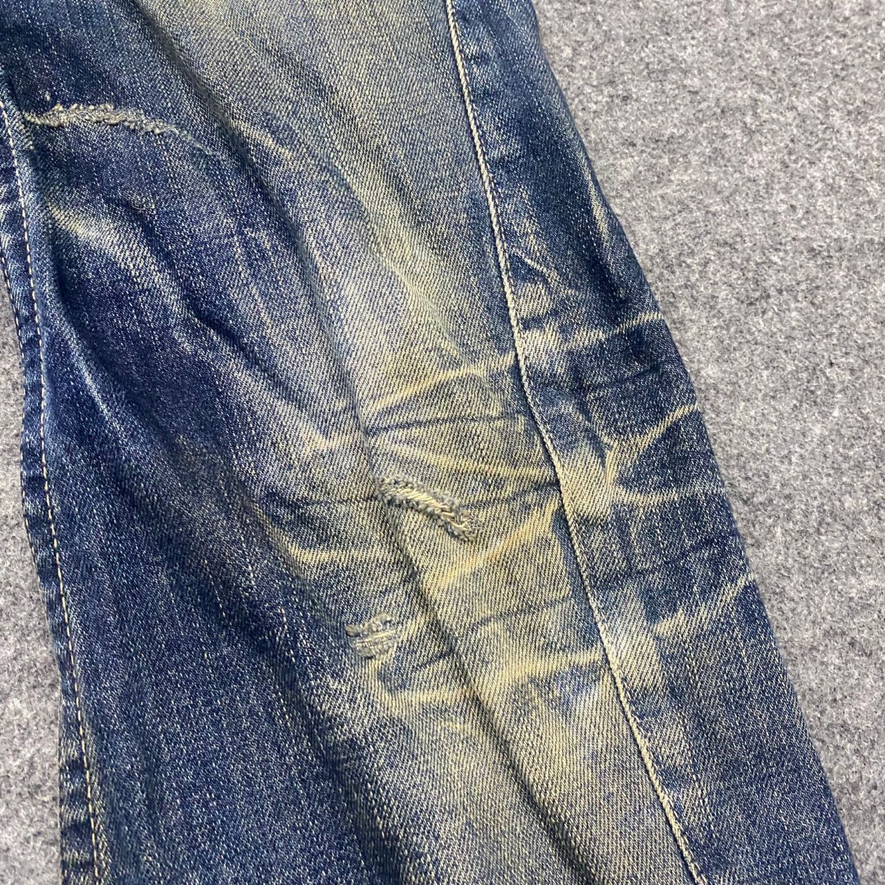 If Six Was Nine 💥Flare💥Vintage Rattle Trap Acid Wash Distressed Denim Size US 30 / EU 46 - 18 Thumbnail
