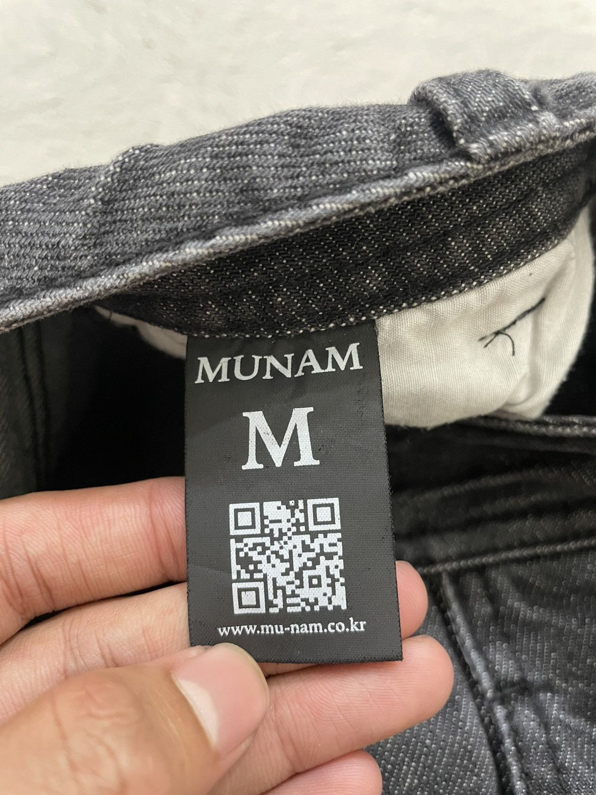 Japanese Brand 2000s Munam Bit Buttom Washed Black Jeans Size US 30 / EU 46 - 10 Thumbnail