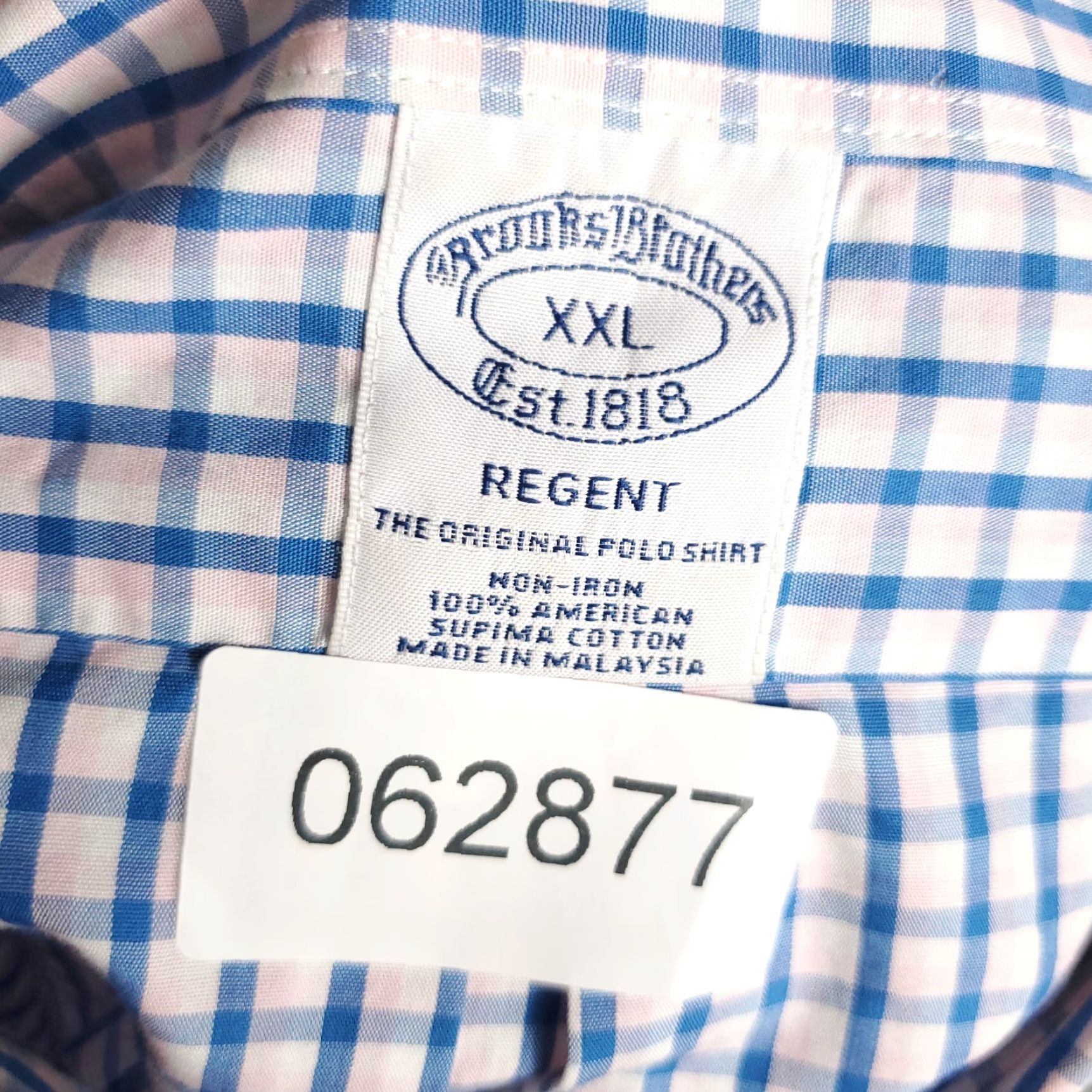 Brooks Brothers VINTAGE Brooks Brothers Shirt Men's 2XL Blue Pink Plaid Button-Up Long Sleeve Business Casual Formal Wedding Size US XXL / EU 58 / 5 - 8 Thumbnail