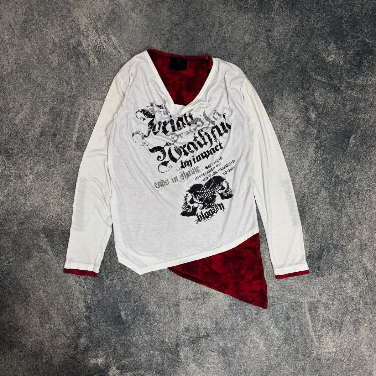 Japanese Brand Beumere poem double Layer punk sleeve Size US M / EU 48-50 / 2 - 1 Thumbnail