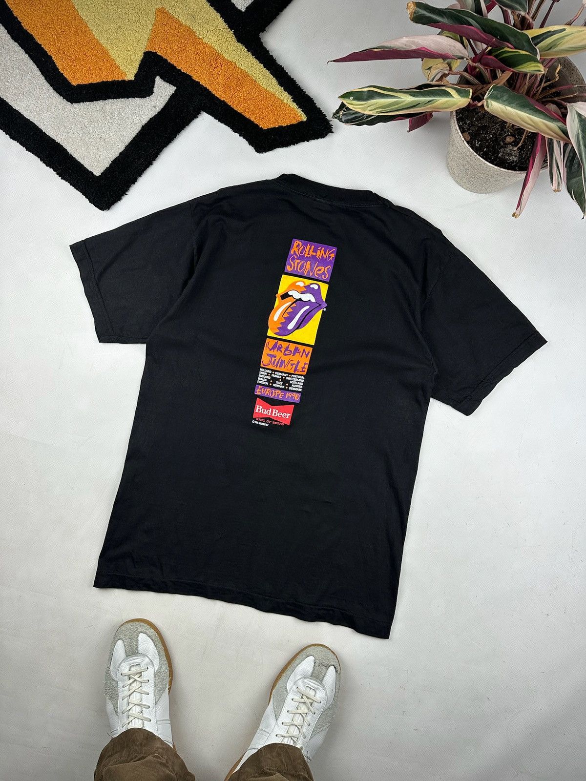 Hanes × The Rolling Stones × Vintage Vintage Rolling Stones tShirt Tour 1990 tee Size US M / EU 48-50 / 2 - 2 Thumbnail