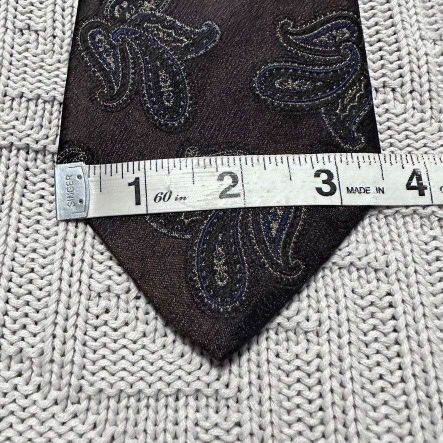 Alexander Julian Alexander Julian brown paisley silk tie Size ONE SIZE - 5 Thumbnail