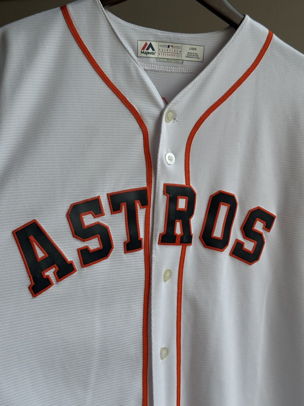 Majestic HOUSTON ASTROS BRAD PEACOCK MAJESTIC 2017 Jersey made in USA Size US L / EU 52-54 / 3 - 4 Thumbnail