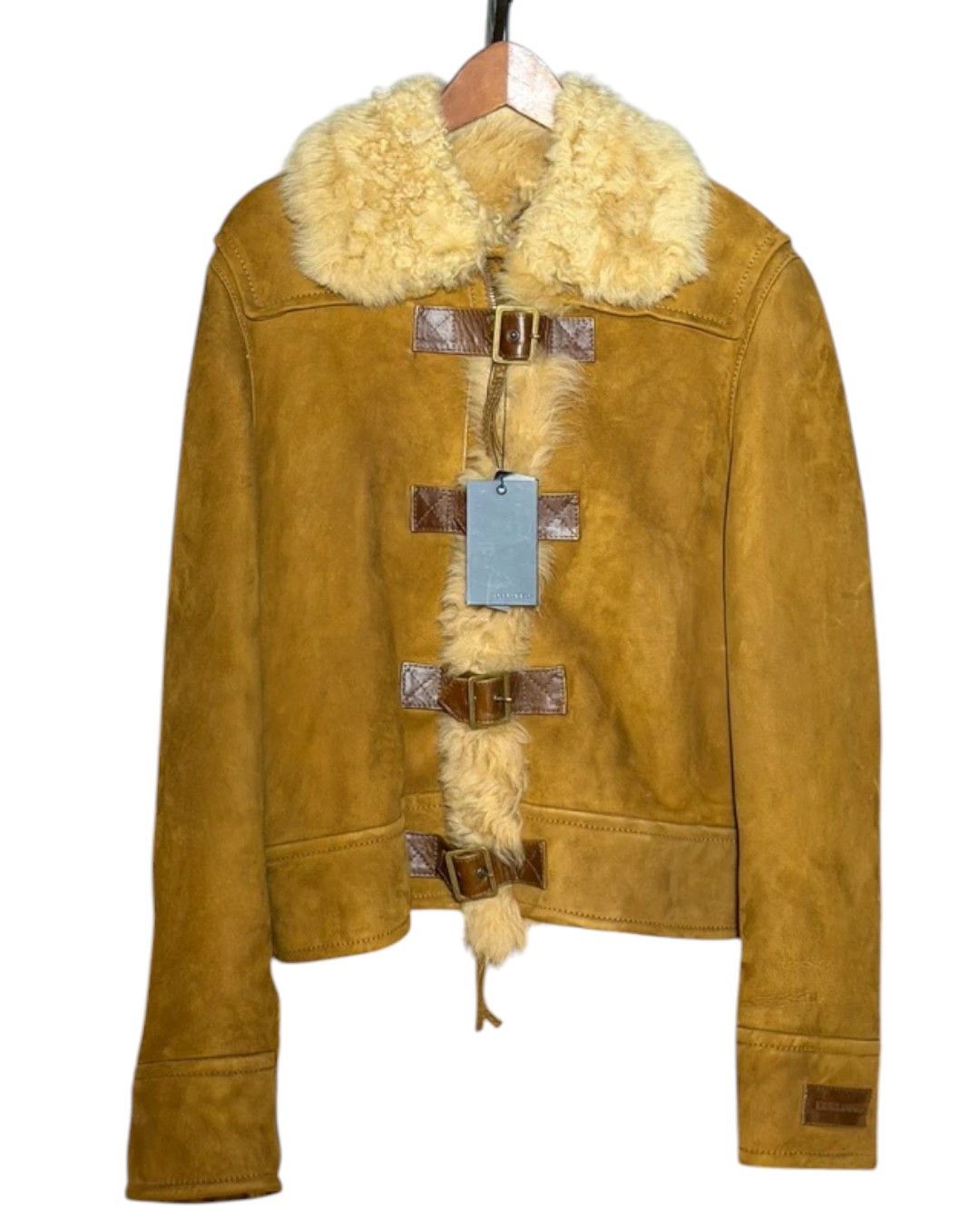 Dsquared2 GOAT FUR SHEARLING SUEDE BOMBER JACKET Size US L / EU 52-54 / 3 - 2 Thumbnail