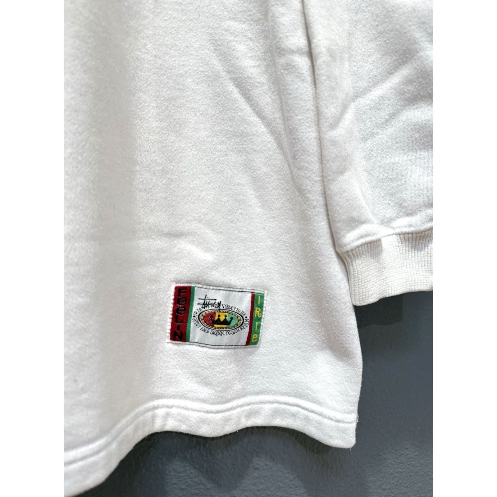 Vintage VINTAGE Stussy Sweatshirt 80s White Men XL Irie Vibrations International Pullover Boys/Mens? Size US XL / EU 56 / 4 - 5 Thumbnail