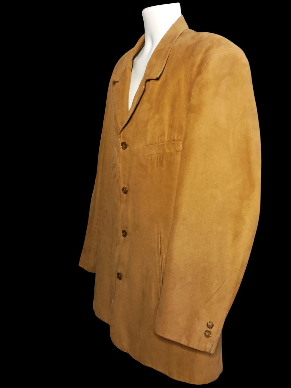 Other Vintage Vanetti Hand-Tailored Beige Suede Blazer Size 44R - 5 Thumbnail