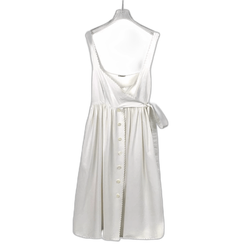 Celine Miu Miu White Lace Camisole Dress Size S / US 4 / IT 40 - 1 Thumbnail