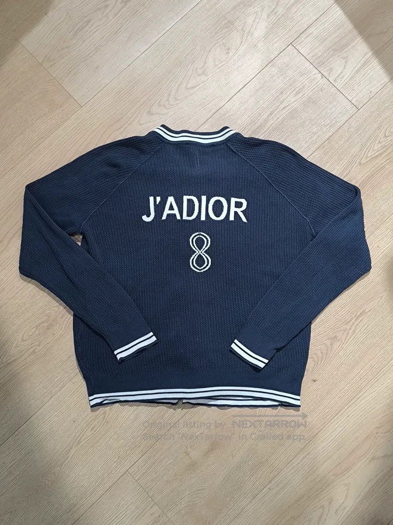 Dior Dior Navy blue long-sleeved knitted cardigan coat Size XS / US 0-2 / IT 36-38 - 2 Thumbnail