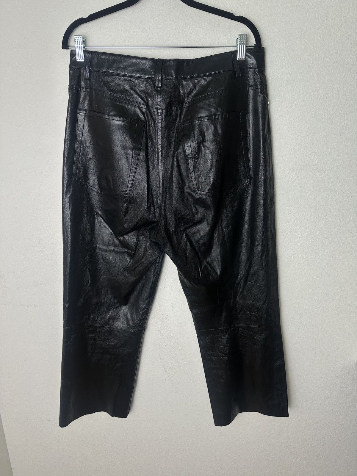 Helmut Lang Leather Pants Size US 30 / EU 46 - 2 Thumbnail