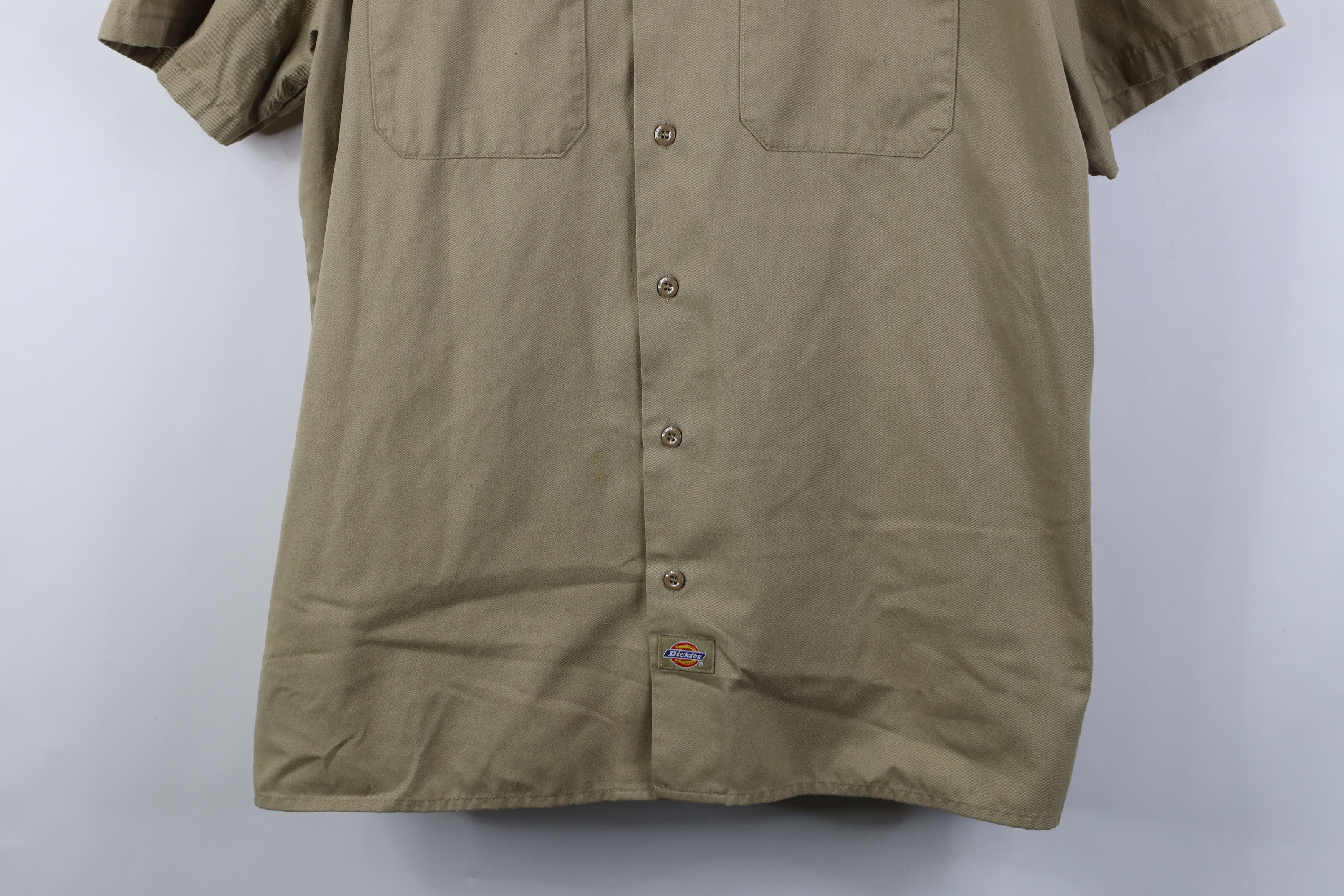 Dickies Vintage 90s Dickies Mechanic Button Shirt Khaki Brown USA Size US XL / EU 56 / 4 - 3 Thumbnail