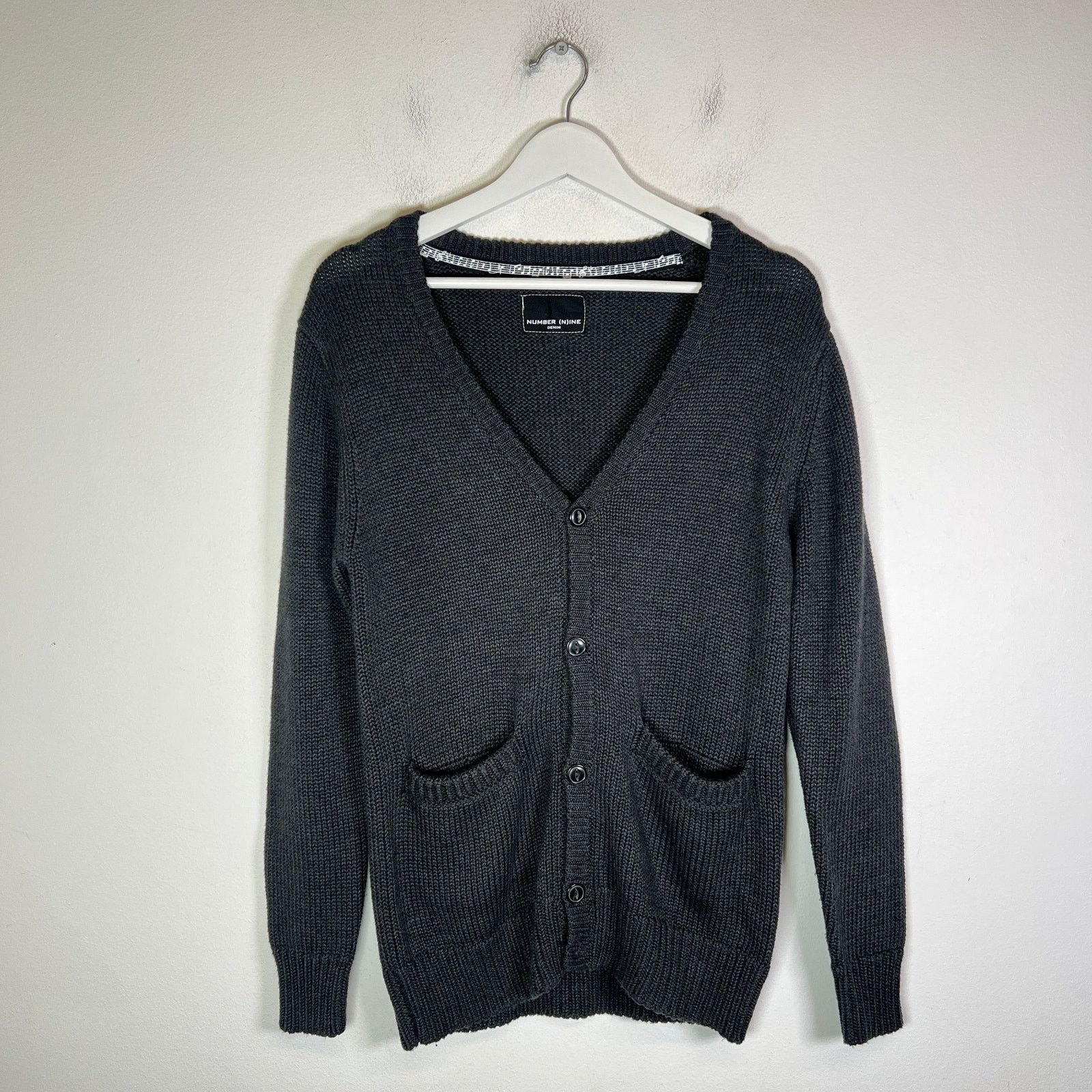 Number (N)ine Number (N)ine Grey Knit Cardigan Size US S / EU 44-46 / 1 - 1 Thumbnail