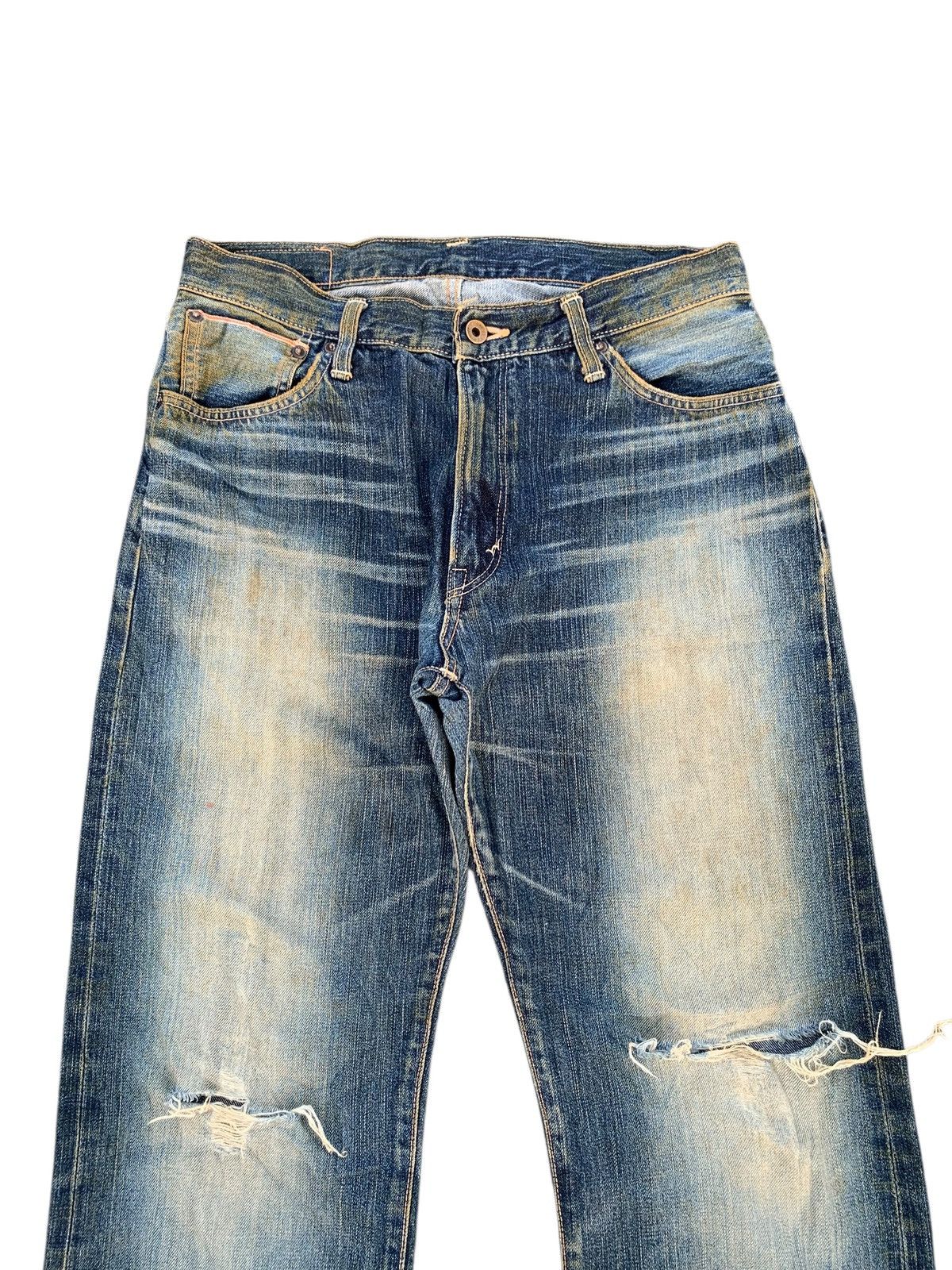 Edwin VINTAGE EDWIN SELVEDGE 505s JAPANESE DISTRESSED DENIM Size US 32 / EU 48 - 6 Thumbnail