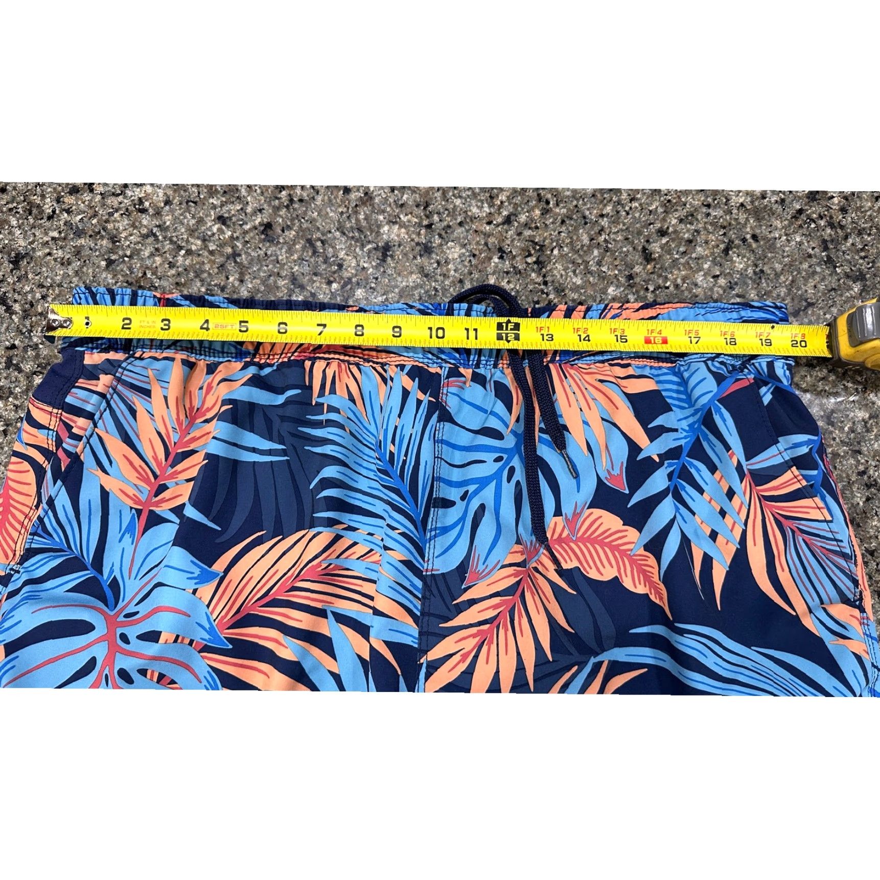 Speedo Speedo Shorts Men 2XL Blue Orange Floral Tropical Board Swim Trunks Shorts Bottom Mens Size US 39 - 4 Thumbnail