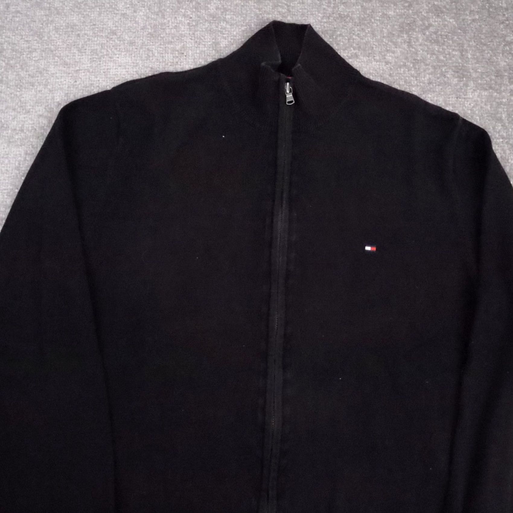 Tommy Hilfiger Tommy Hilfiger Sweater Collared Black Long Sleeve Knit Medium Flag Logo Mens Size US M / EU 48-50 / 2 - 6 Thumbnail