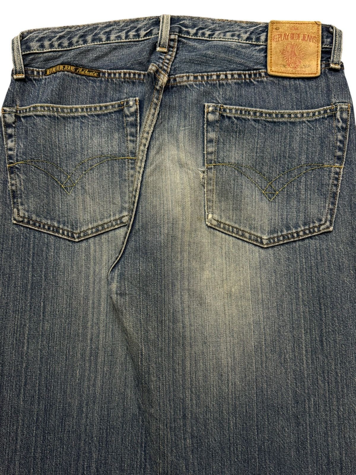 Replay Vintage Italy Replay Blue Faded Wash Distress Relaxed Loose Size US 30 / EU 46 - 5 Thumbnail
