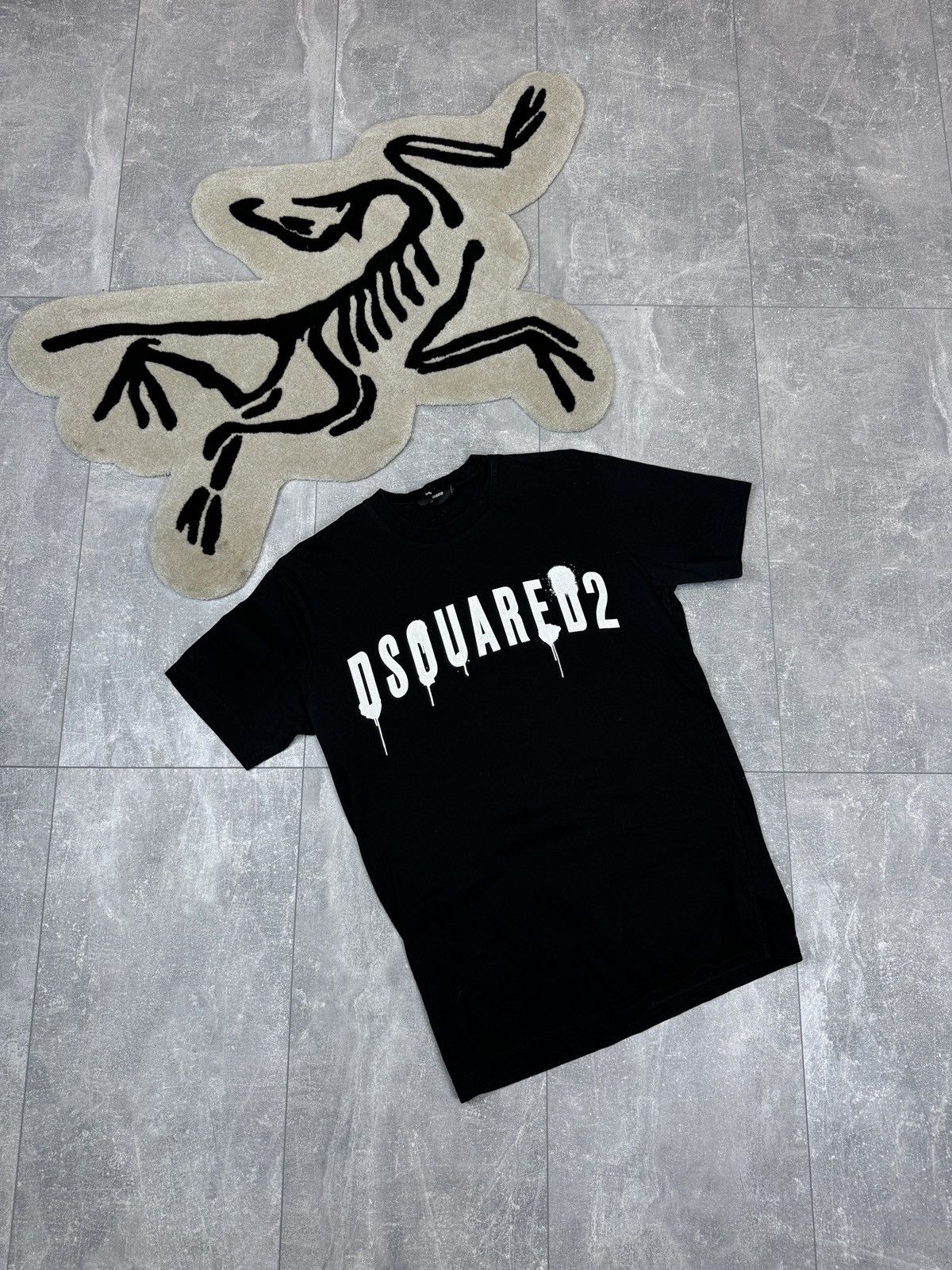 Dsquared2 Mens Dsquared2 T-shirt luxury tee overprint big logo black Size US S / EU 44-46 / 1 - 1 Thumbnail