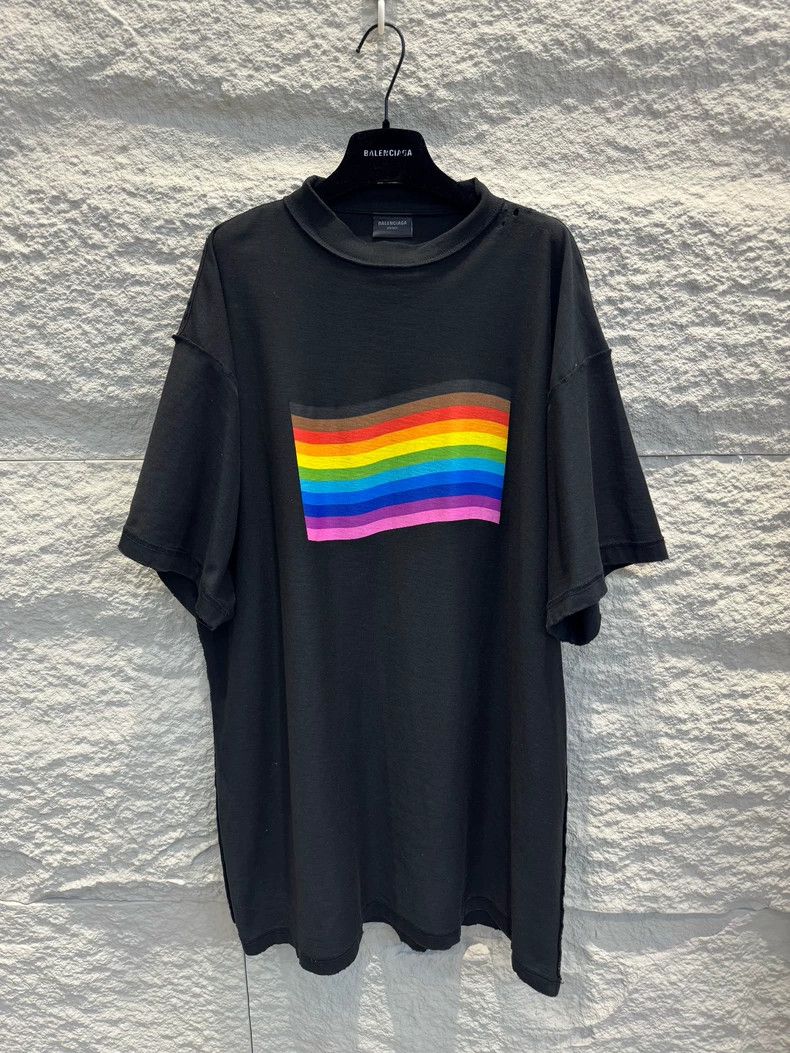 Balenciaga Balenciaga Striped multicolor T-shirt with round neck and Size US M / EU 48-50 / 2 - 1 Thumbnail