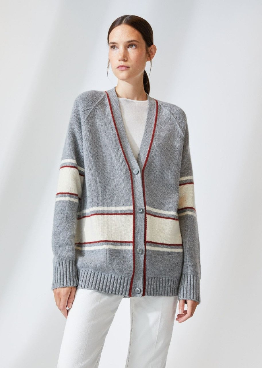Loro Piana o1srvl11e0524 Cardigan in Grey Size XL / US 12-14 / IT 48-50 - 2 Thumbnail