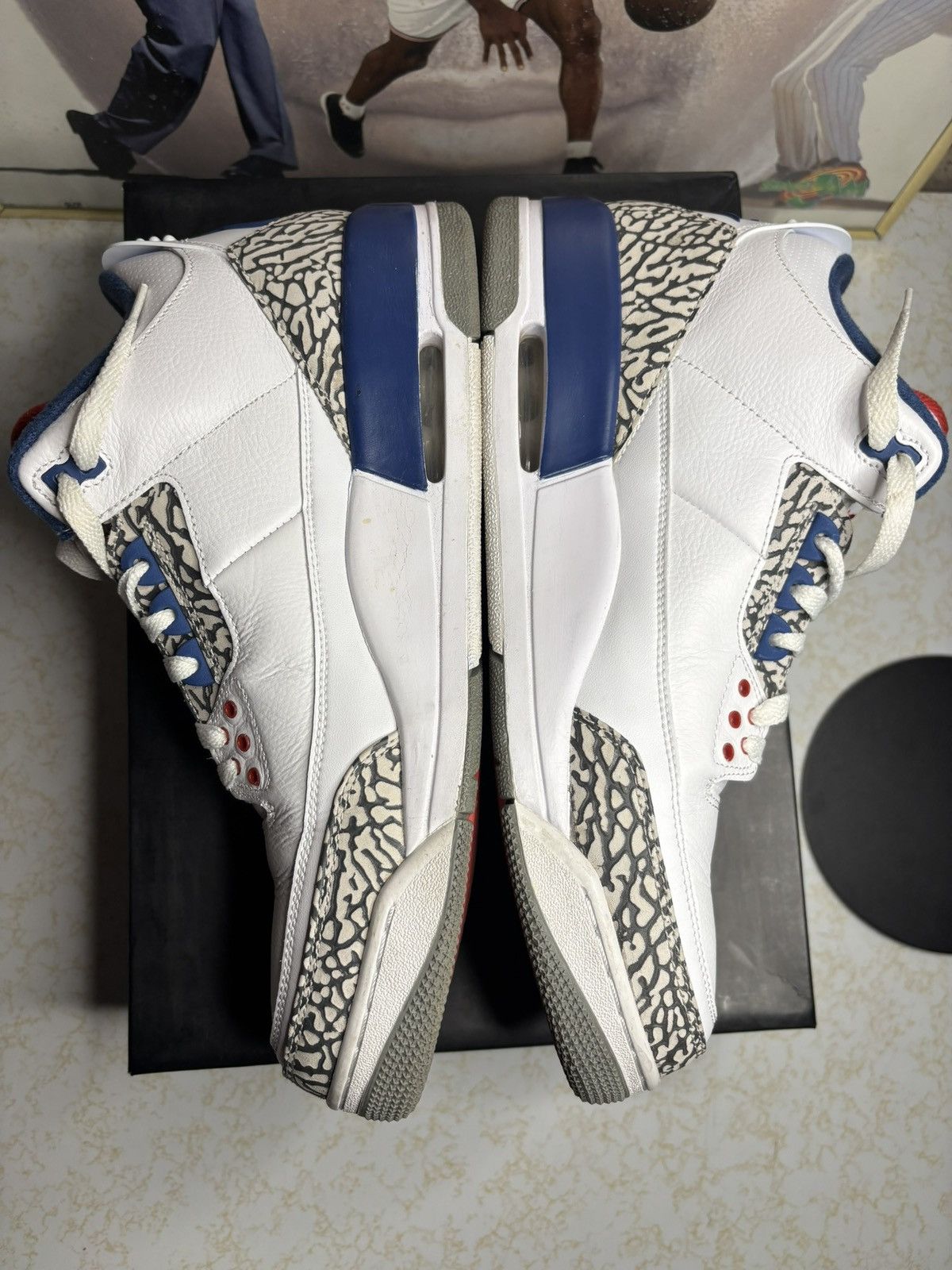 Jordan Brand Air Jordan 3 Retro OG True Blue 2016 Size US 12.5 / EU 45-46 - 3 Thumbnail