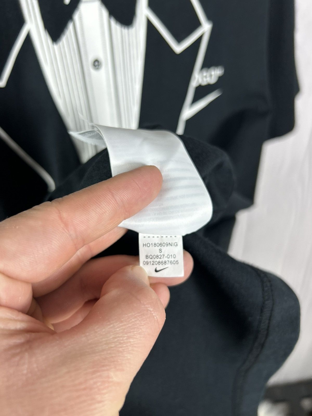 Nike × Off-White Off White x Nike NRG Big Logo Eagle Tuxedo Swoosh T-Shirt S Size US S / EU 44-46 / 1 - 14 Thumbnail