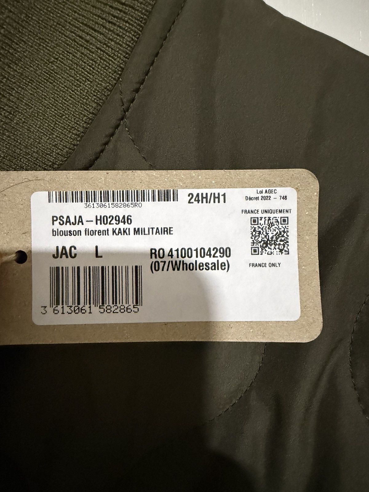 A.P.C. A.P.C. Florent Quilted Bomber Jacked Olive Large New Size US L / EU 52-54 / 3 - 4 Thumbnail