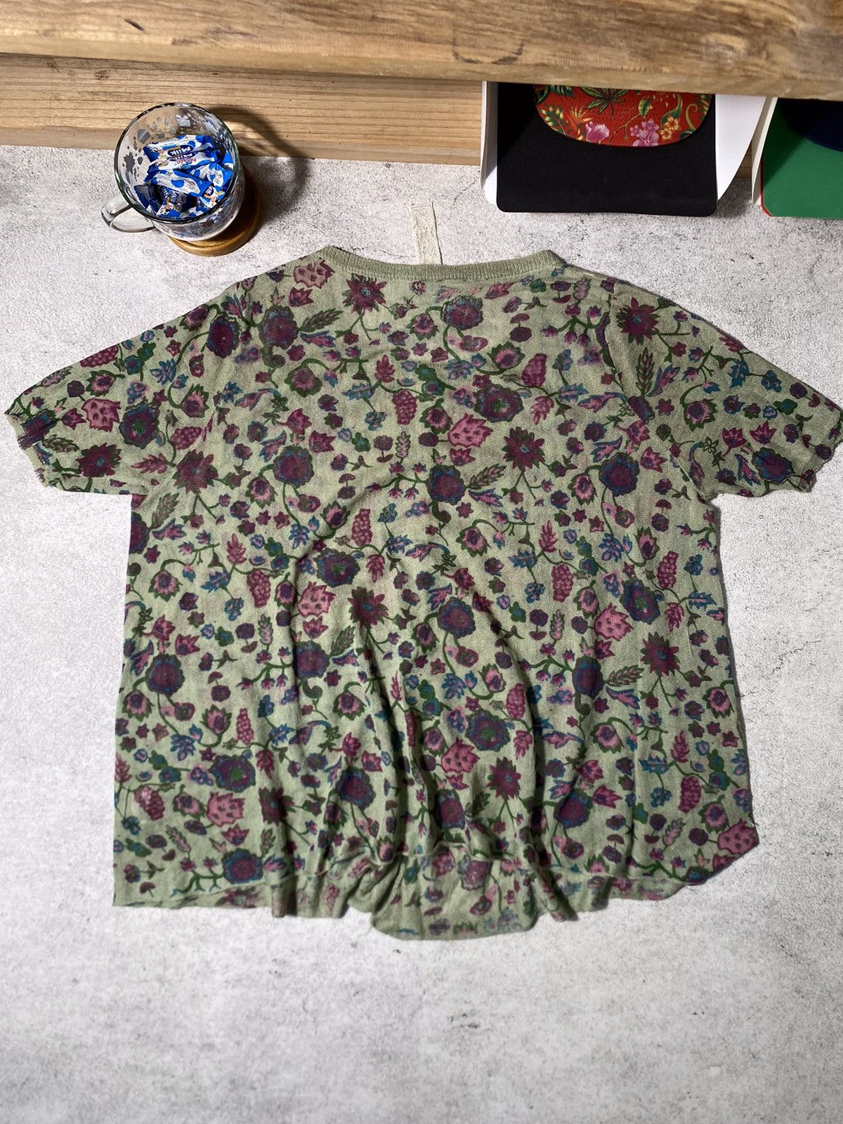 Japanese Brand Vtg Knit Japanese Brand Full Flowers Size ONE SIZE - 9 Thumbnail