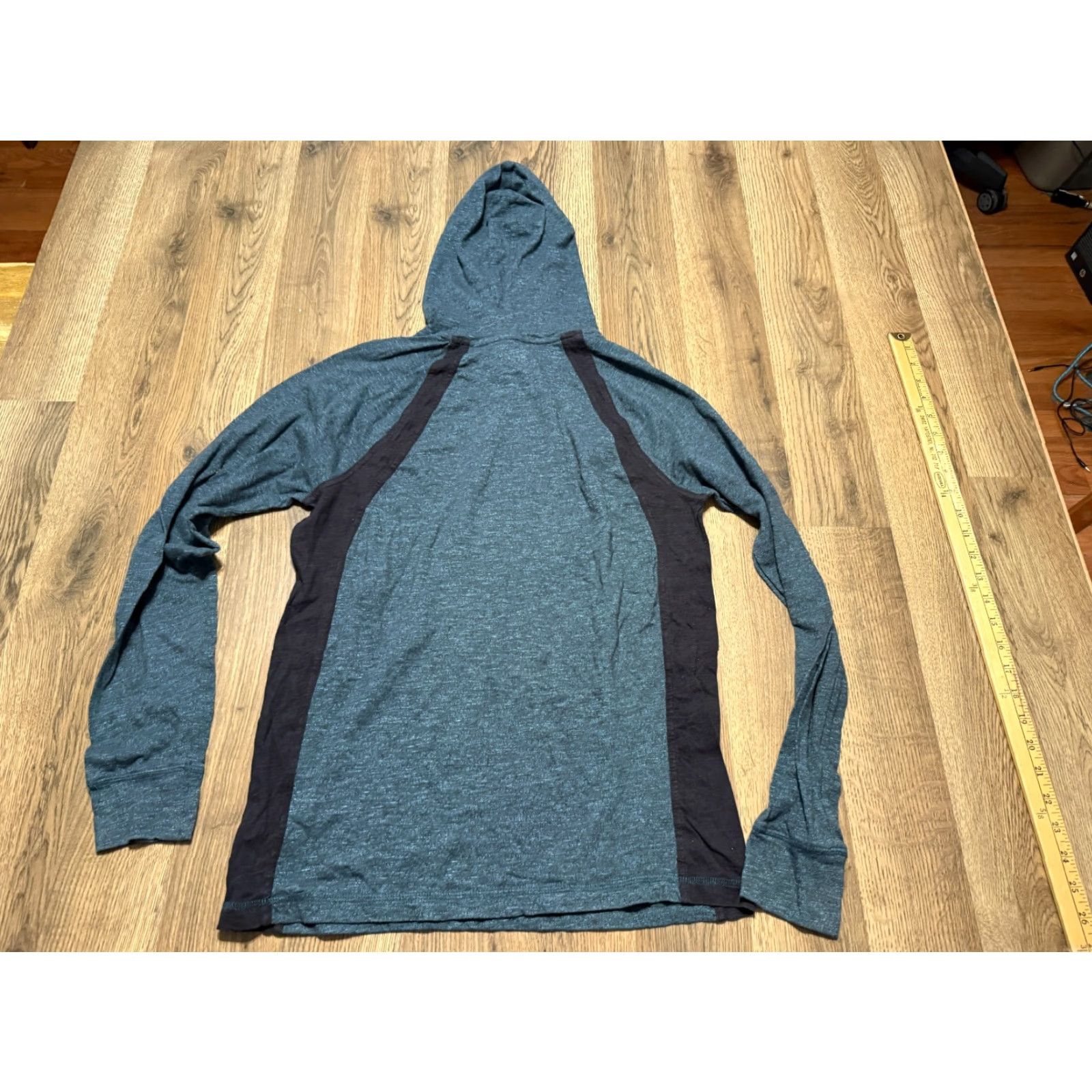 Vintage Rock & Republic Shirt Mens Medium Blue Black Long Sleeve Hooded Shirt Size US M / EU 48-50 / 2 - 2 Thumbnail
