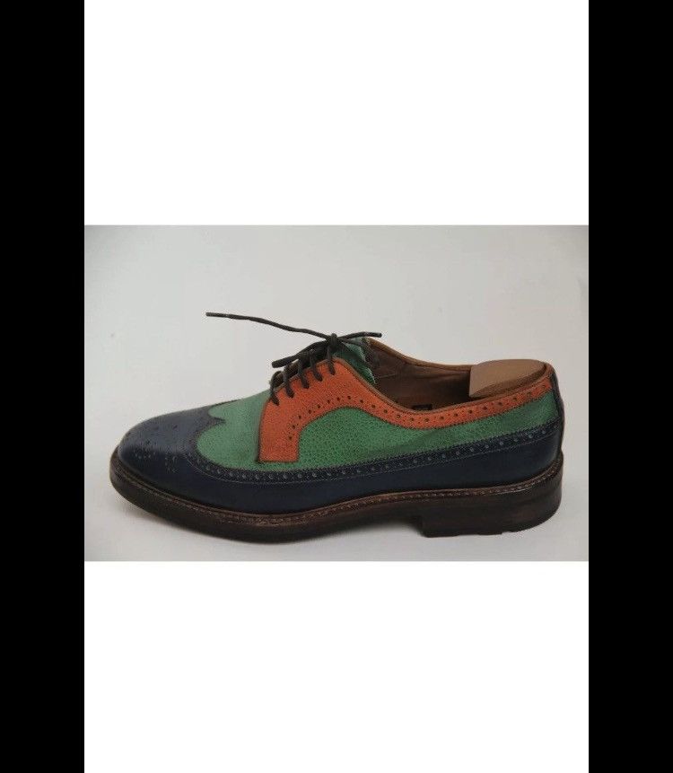 Ralph Lauren Purple Label Ralph Lauren Purple Label Pebble Grain Brogues Derby Shoe Size US 10.5 / EU 43-44 - 4 Thumbnail