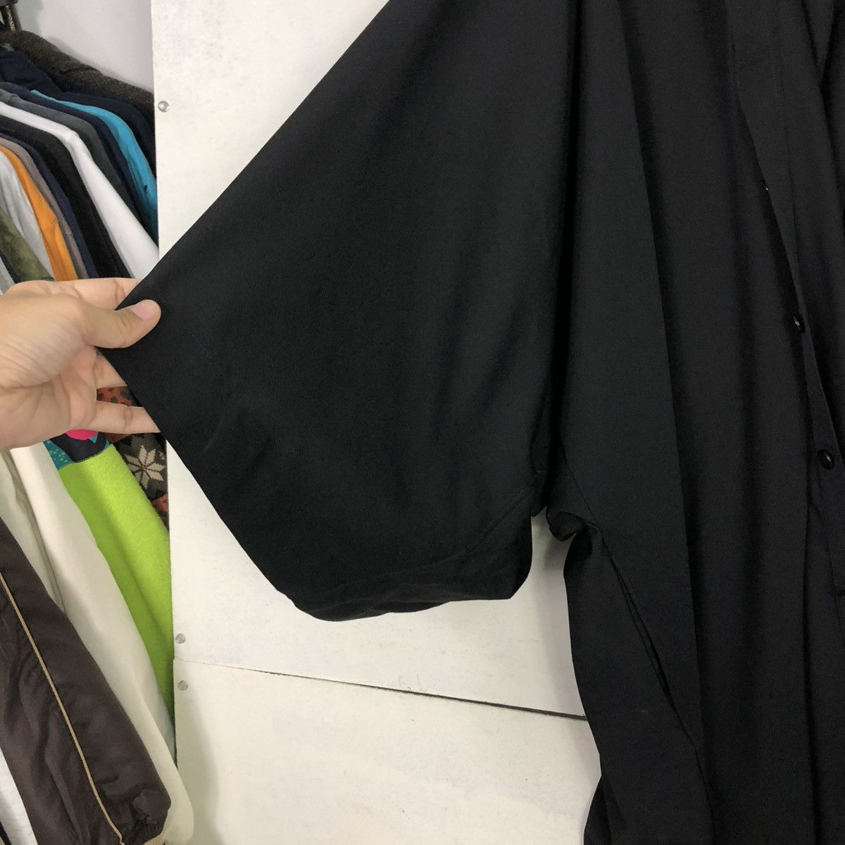 Yohji Yamamoto 🔥RICH BLACK VINTAGE YOHJI YAMAMOTO OVERSIZE JACKET RUNWAY Size US L / EU 52-54 / 3 - 23 Thumbnail