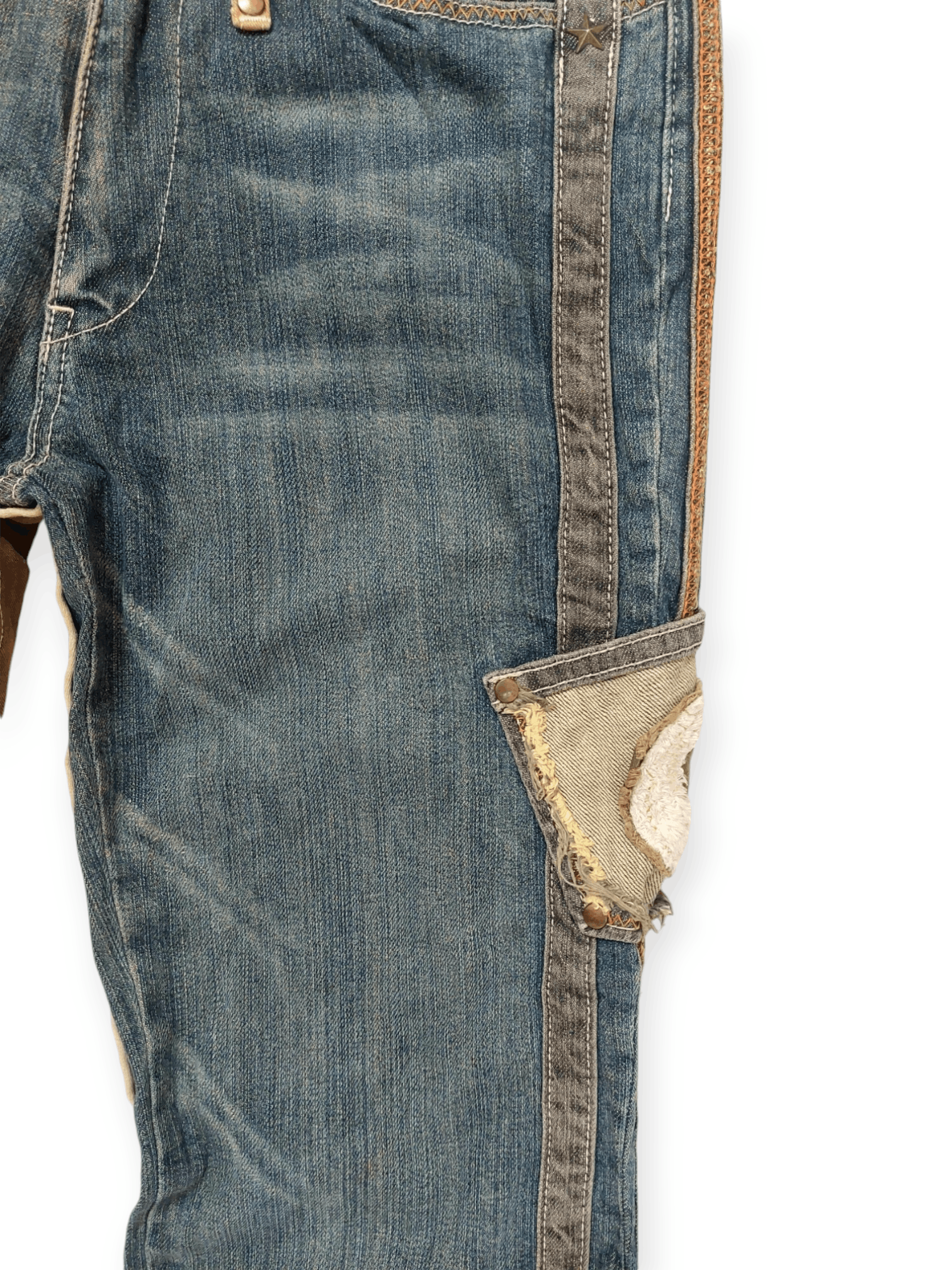 Other Vintage Flare Unopiu Distressed Denim Size 28" / US 6 / IT 42 - 8 Thumbnail