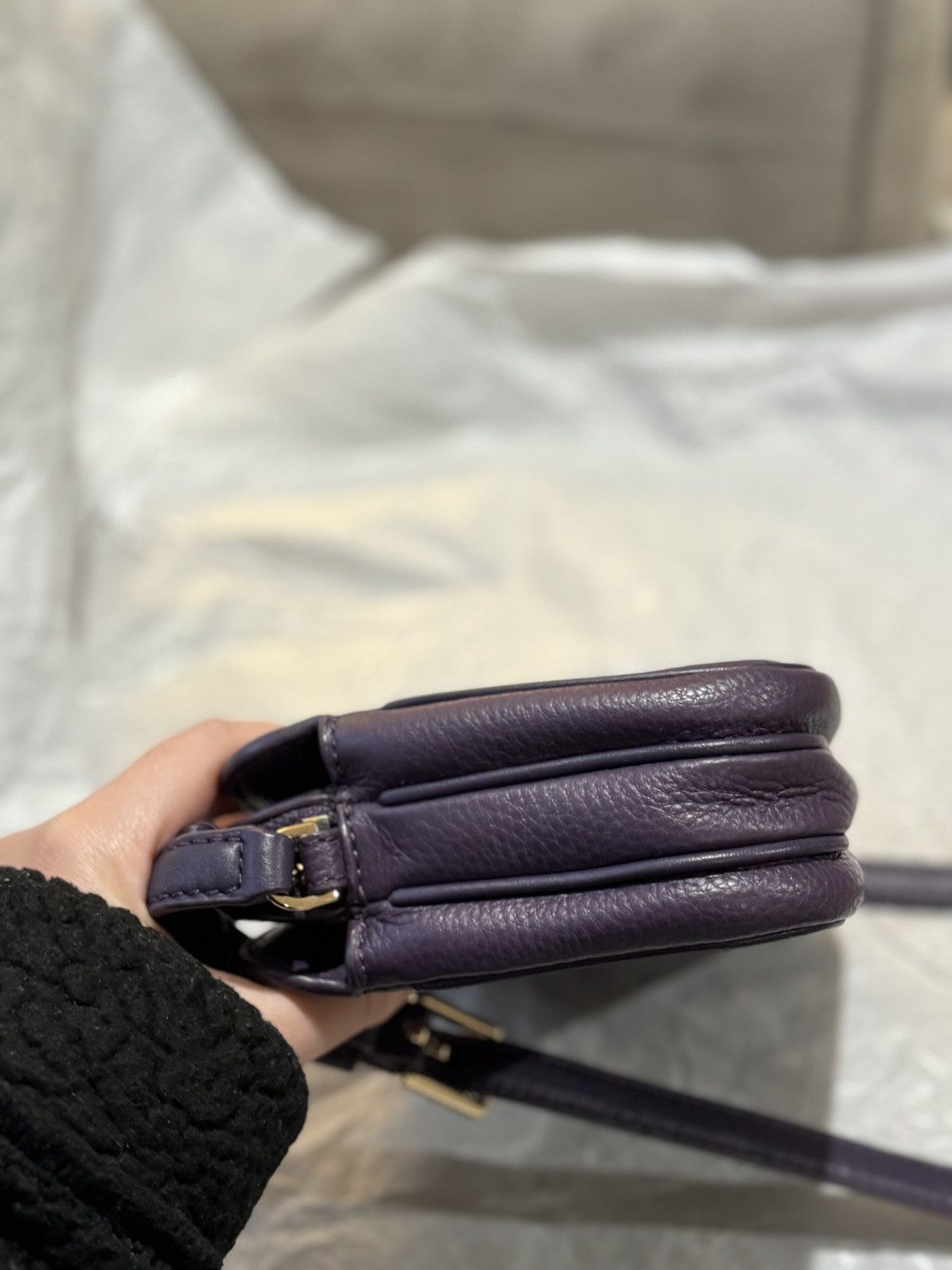 Tory Burch Tory Burch Ivy Zip Crossbody Bag in Purple Color Size ONE SIZE - 7 Thumbnail