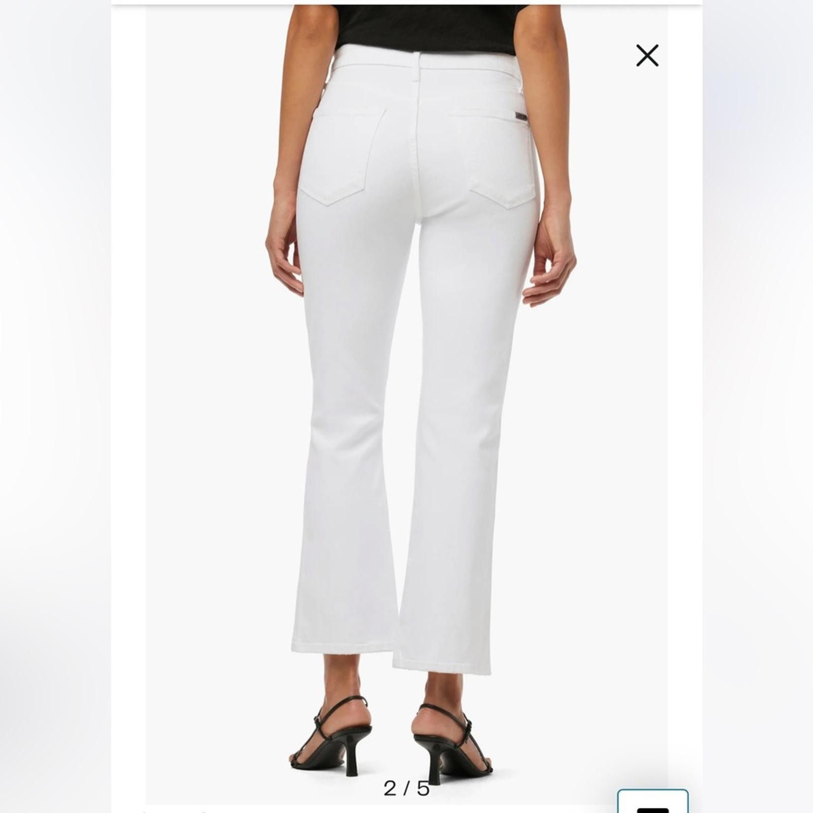 Designer Joe’s Jeans High Rise Crop Bootcut Jeans Size 31 White Size 31" - 2 Thumbnail