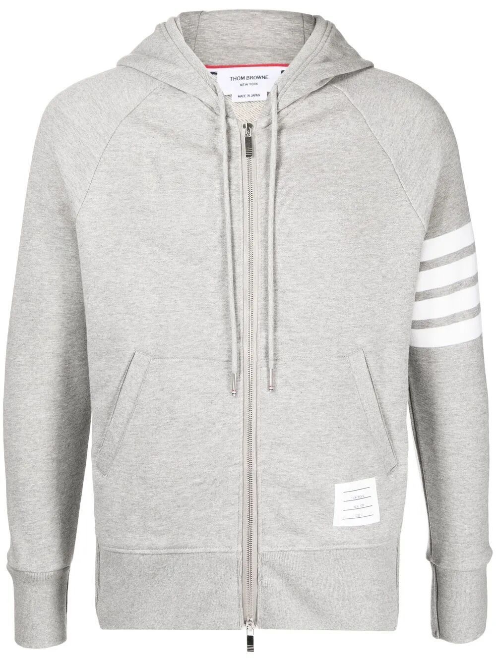 Thom Browne CLASSIC FULL ZIP HOODIE IN CLASSIC LOOPBACK WITH ENGINEERED 4 BAR Size US S / EU 44-46 / 1 - 1 Thumbnail