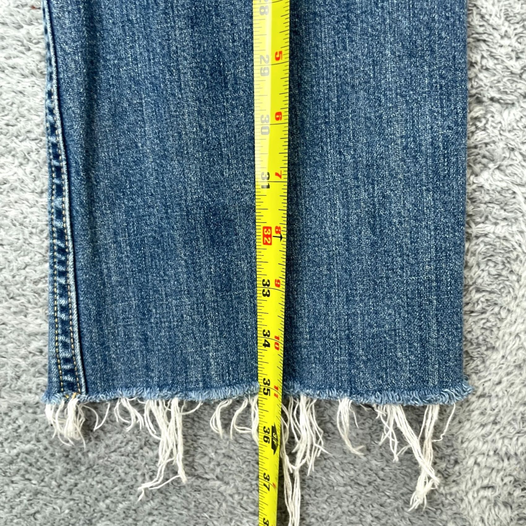 Vintage VIGOSS Jeans Women 29 Blue Denim Bootcut Embroidered Frayed Hem Western Cowgirl City Preppy Bootscut Women Size 24" / US 00 / IT 34 - 7 Thumbnail