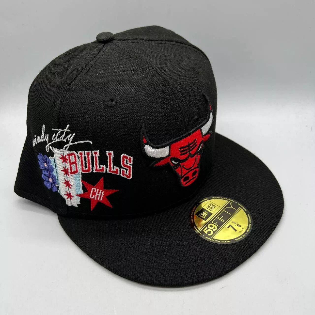New Era Chicago Bulls NBA 7 7/8 Hat Fitted Cap New Michael Jordan Size ONE SIZE - 1 Thumbnail
