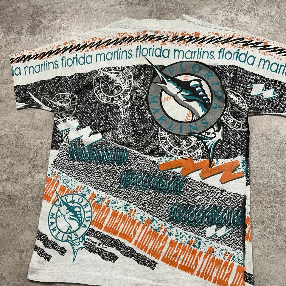 MLB × Majestic × Vintage FLORIDA MARLINS MAJESTIC 1992 AOP T-SHIRT ALL OVER PRINT Size US L / EU 52-54 / 3 - 4 Thumbnail