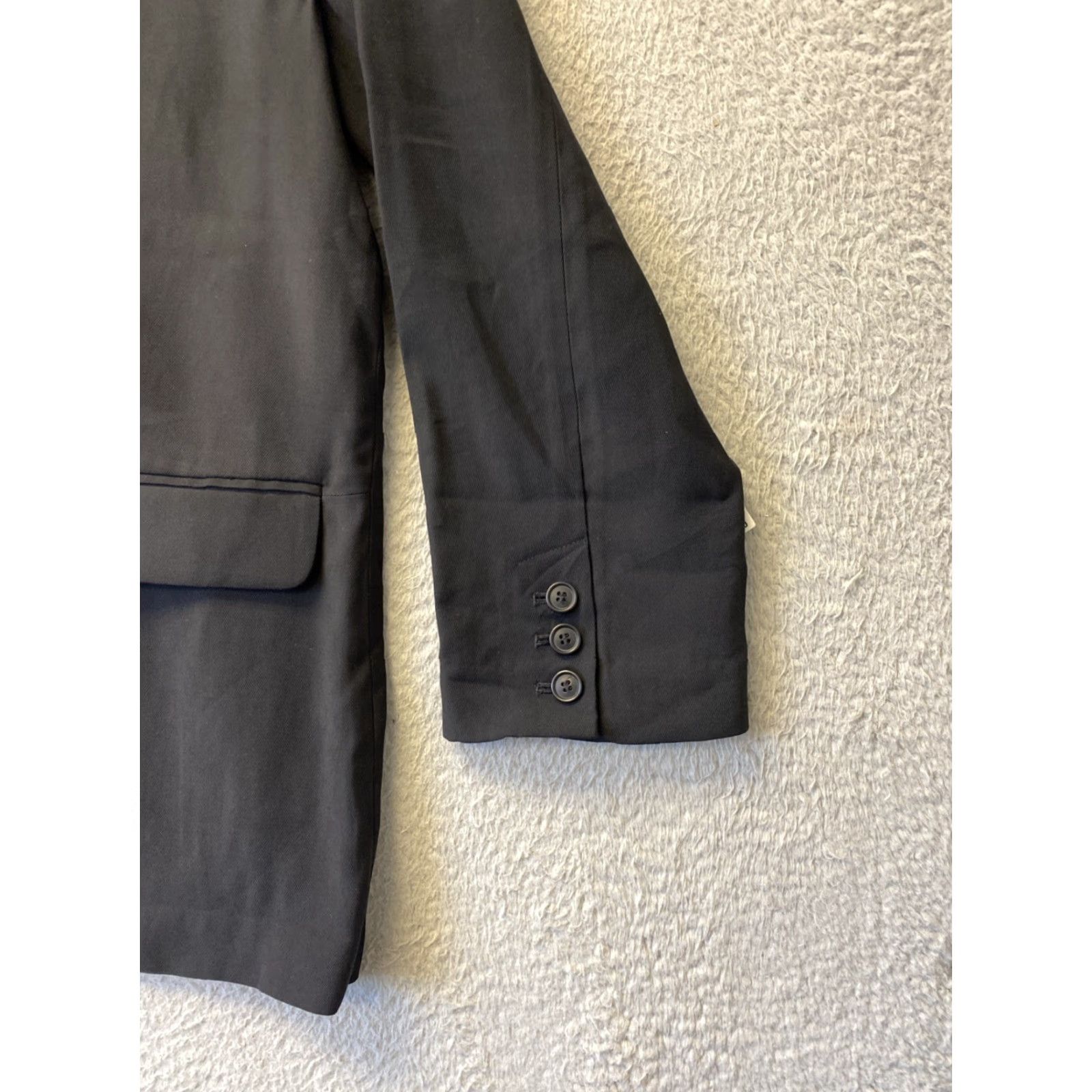 Vintage Open Edit Blazer Women XL Black Single Button Lined Jacket Business New/145-15 Size XL / US 12-14 / IT 48-50 - 2 Thumbnail